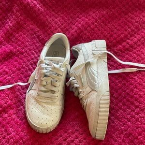 Puma White Athletic Shoes with Silver women’s Size 9